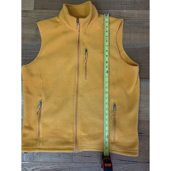 LL BEAN Polartec Fleece Sweater Vest Goldenrod Men's Sz L Gorpcore Cabincore - Picture 2 of 6